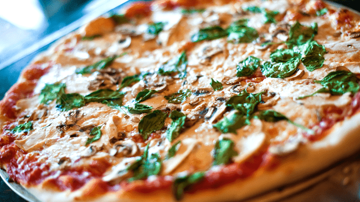 A close up of a pizza

Description automatically generated